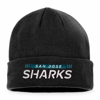Zimní čepice San Jose Sharks Authentic Pro Game & Train Cuffed Knit Black