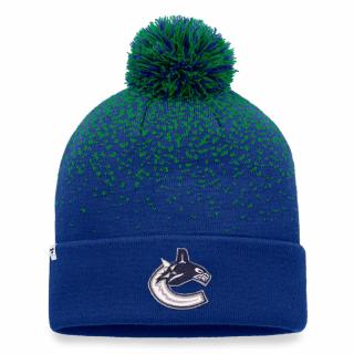 Zimní čepice Vancouver Canucks Iconic Gradiant Beanie Cuff with Pom Blue Cobalt-Kelly Green