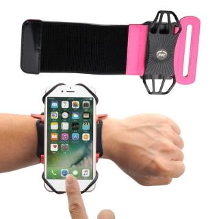 Armband univerzální pouzdro na běhání zápěstí / paže pro telefony do 6  - růžové