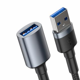 Baseus Cafule USB kabel / prodlužovací - USB 3.0 male - USB 3.0 female šedý CADKLF-B0G