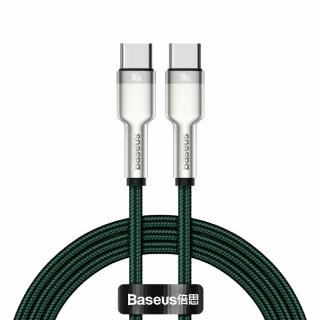 Baseus CATJK-C06 kabel USB-C PD / USB-C PD / QC / 1m / 5A / 100W / zelený