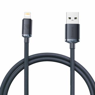 Baseus Crystal Shine kabel USB / Apple Lightning 1,2m / 2,4A černý