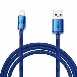 Baseus Crystal Shine kabel USB / Apple Lightning 2m / 2,4A modrý