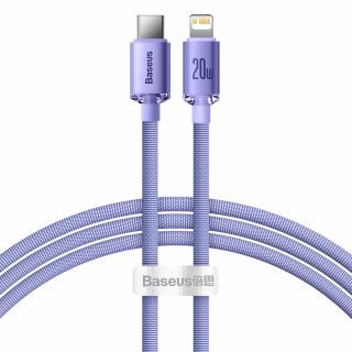 Baseus Crystal Shine kabel USB-C PD / Apple Lightning 1,2m / 20W violet