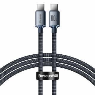 Baseus Crystal Shine kabel USB-C PD / USB-C PD 1,2m / 100W černý