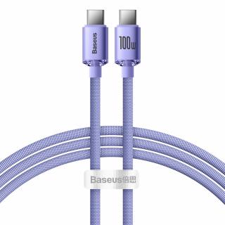Baseus Crystal Shine kabel USB-C PD / USB-C PD 1,2m / 100W violet