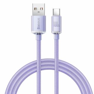 Baseus Crystal Shine kabel USB / USB-C 2m / 100W violet