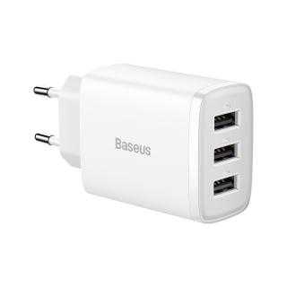 Baseus nabíječka 3x USB / 17W / CCXJ020102 / bílá