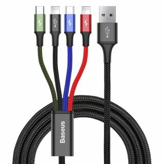 Baseus Rapid USB kabel 4v1 Micro USB / USB-C / 2 x Apple Lightning 1,2m / 3,5A CA1T4-A01