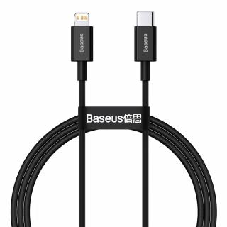 Baseus Superior CATLYS-A01 kabel USB-C PD / Apple Lightning 20W / 1m / černý