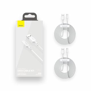 Baseus TZCATZJ-02 2x USB kabel - USB-C / 1,5m / 5A / 40W / QC bílý