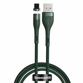 Baseus Zinc CALXC-K06 magnetický USB kabel - iPhone lightning 1m / 2,4A zelený