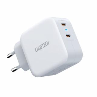 Choetech PD6009-EU nabíječka do sítě 2x USB-C PD / 40W / 3A / bílá