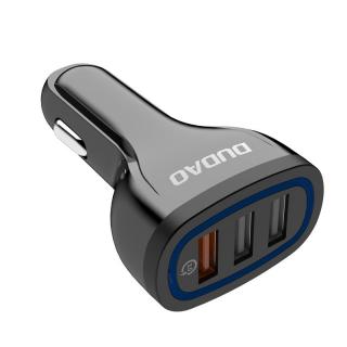 Dudao R7S nabíječka do auta 3x USB / QC 3.0 / 18W / 2,4A černá