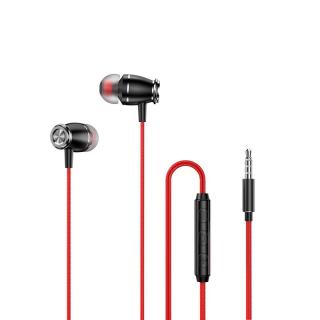 Dudao X4Pro handsfree sluchátka iOS / Android - univerzální 3,5mm jack černá / červená