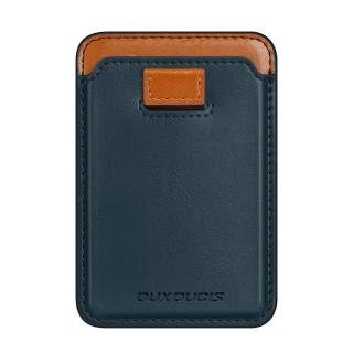 Dux Ducis MagSafe Leather Wallet / ECO kožená peněženka / RFID Block / modrá