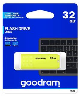 Goodram UME2-0320Y0R11, 32GB flash disk / USB 2.0 yellow