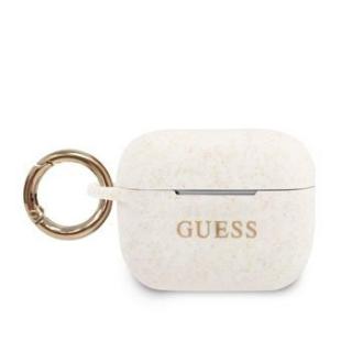 Guess silikonové pouzdro GLITTER pro Apple AirPods PRO bílé GUACAPSILGLWH