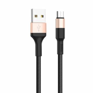 HOCO X26 Xpress USB kabel - Micro USB 1m / 2A černá / zlatá