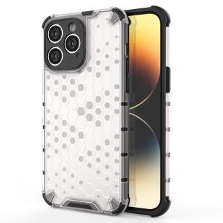 HoneyComb Armor Case odolné pouzdro pro Apple iPhone 14 PRO (6,1 ) clear / white