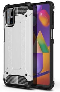 Hybrid Armor Case odolné pouzdro pro Samsung Galaxy M31s stříbrné