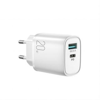 Joyroom L-QP2011 nabíječka do sítě USB-C PD / 20W / USB QC 3.0 / bílá