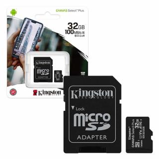 Kingston Canvas Select Plus Micro SDHC 32GB + SD adaptér Class 10 / UHS-I / 100Mb/s