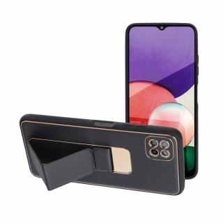 Leather Case Kickstand pouzdro / kryt 3v1 pro Samsung Galaxy A22 5G černé