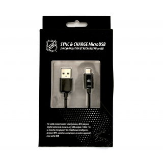 NHL LGX-11246 micro USB datový / dobíjecí USB kabel - Colombus Blue Jackets