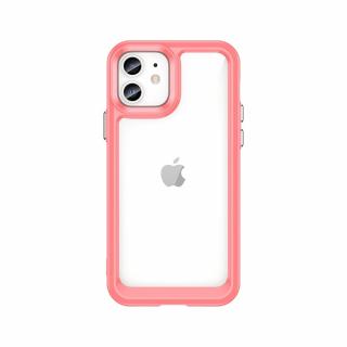 Outer Space case pouzdro / kryt pro Apple iPhone 12 (6,1 ) clear / red