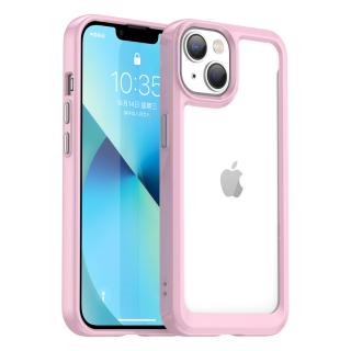 Outer Space case pouzdro / kryt pro Apple iPhone 14 (6,1 ) clear / pink