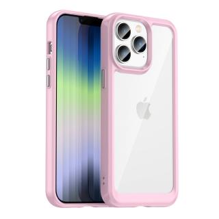 Outer Space case pouzdro / kryt pro Apple iPhone 14 PRO (6,1 ) clear / pink