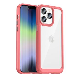 Outer Space case pouzdro / kryt pro Apple iPhone 14 PRO (6,1 ) clear / red