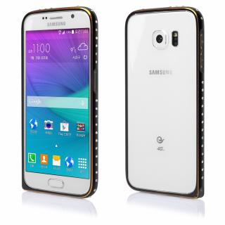 Pouzdro Bumper ALU DIAMOND hliníkový rámeček Samsung G920 Galaxy S6 černý
