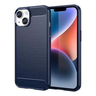 Pouzdro Carbon Case pro iPhone 14 Plus (6,7 ) modré