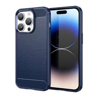 Pouzdro Carbon Case pro iPhone 14 Pro (6,1 ) modré
