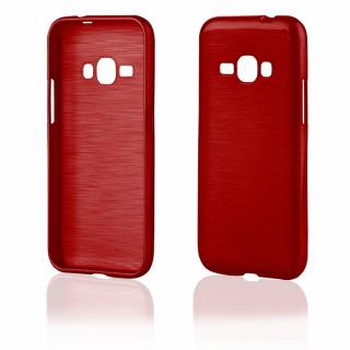 Pouzdro JELLY Case Metalic Samsung J120 Galaxy J1 (2016) červené