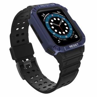 Protect řemínek + kryt k Apple Watch SE / 2 / 3 / 4 / 5 / 6 / 7 - 38/40/41mm black / blue