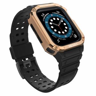 Protect řemínek + kryt k Apple Watch SE / 2 / 3 / 4 / 5 / 6 / 7 - 38/40/41mm black / rose