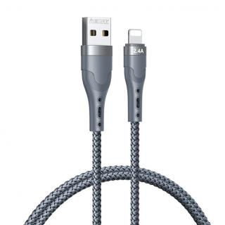 REMAX RC-006 USB kabel pro Apple iPhone / Lightning 2,4A / 1m - stříbrný.