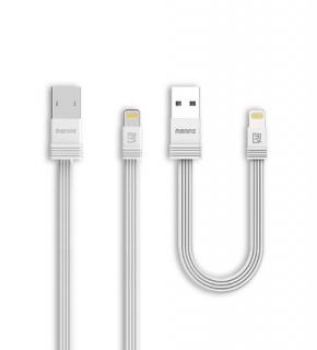REMAX RC-062m Tengy 2x USB datový kabel pro iPhone 5/6/7/8/X bílý - 100cm / 16cm