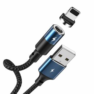 REMAX Zigie RC-102i magnetický USB kabel pro iPhone 5/6/7/8/X lightning černý, 3A / 1,2m