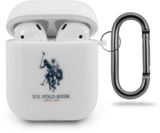 US Polo silikonové pouzdro pro Apple AirPods 1/2 bílé USACA2TPUWH