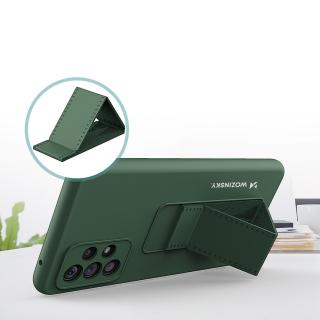 Wozinsky Kickstand Case pouzdro / kryt s opěrkou 3v1 pro Samsung Galaxy A32 4G dark green