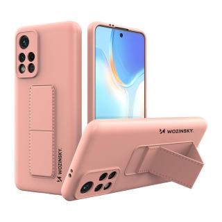 Wozinsky Kickstand Case pouzdro / kryt s opěrkou 3v1 pro Xiaomi RedMi 10 pink