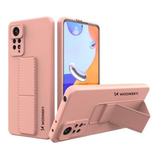 Wozinsky Kickstand Case pouzdro / kryt s opěrkou 3v1 pro Xiaomi RedMi NOTE 11 Pro pink