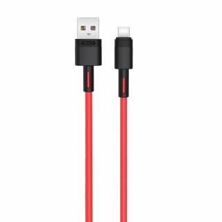 XO NB-Q166 USB kabel - USB-C 1m / 5A červený