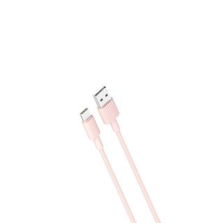 XO NB156 USB kabel - USB-C 1m / 2,4A růžový
