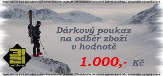 Dárkový poukaz na zboží 1000 Kč (Gift Certificate 321outdoor.cz)