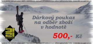 Dárkový poukaz na zboží 500 Kč (Gift Certificate 321outdoor.cz)